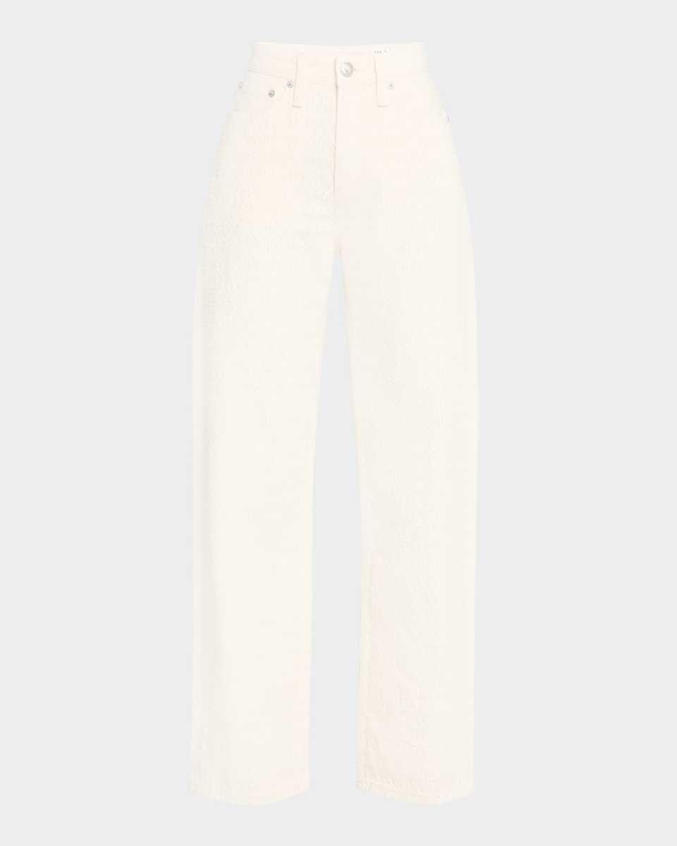 Logan Mid-Rise Wide-Leg Textured Jeans